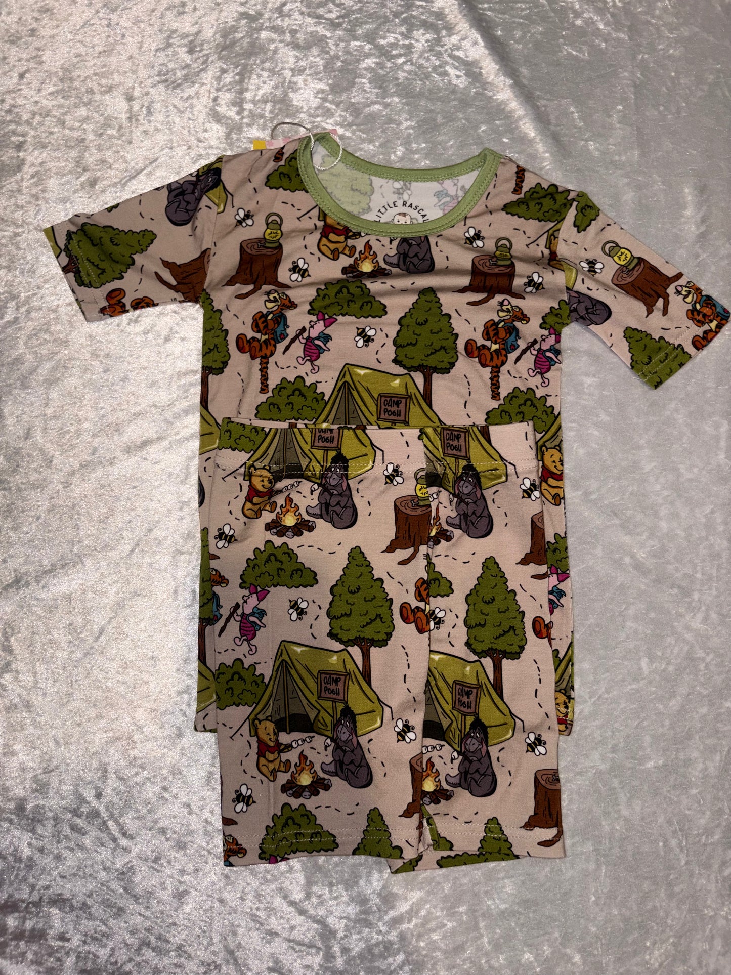 Camping Friends Bamboo Two-Piece Short Set
