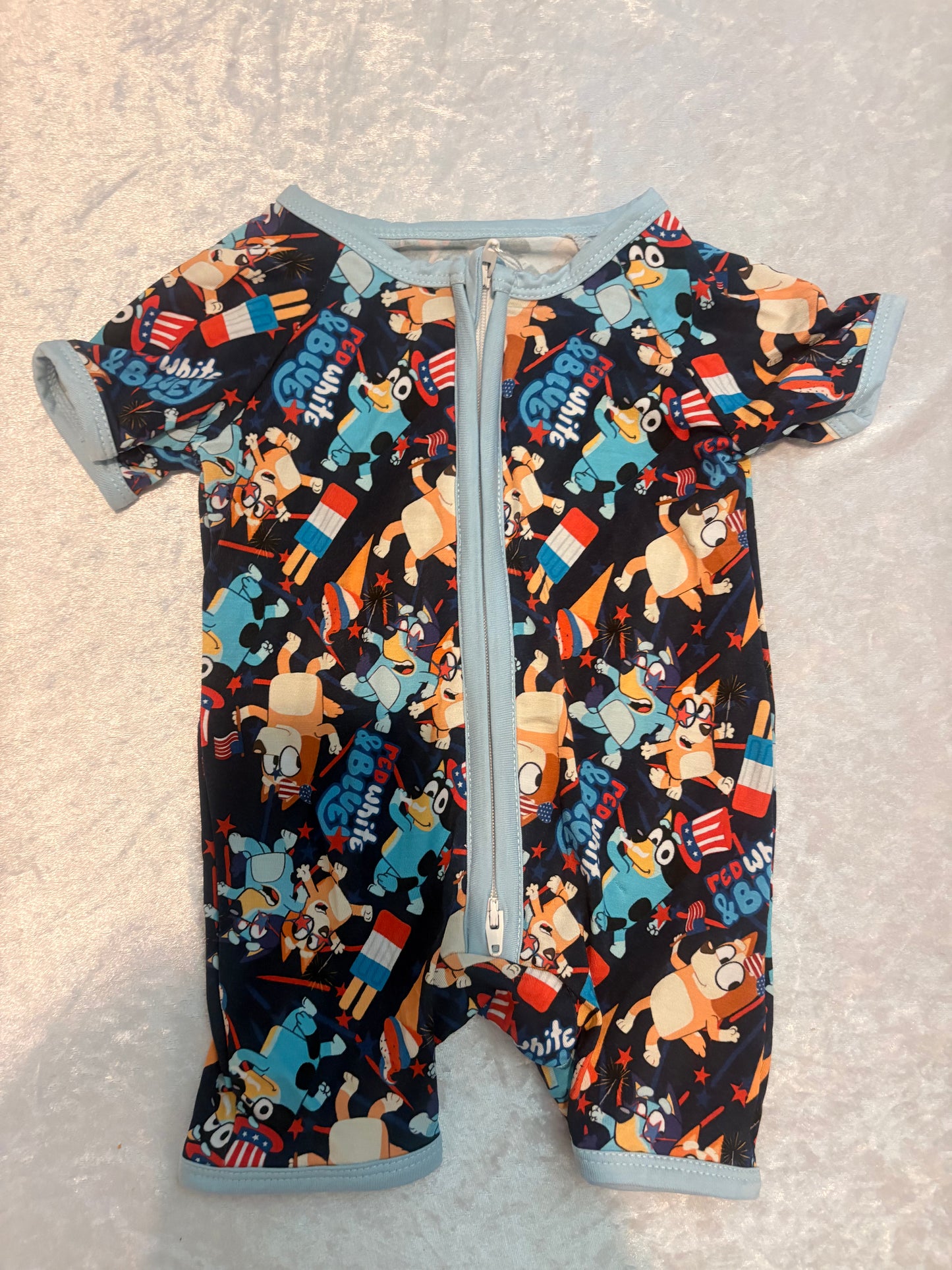 Red White and Blue Bamboo Shortie