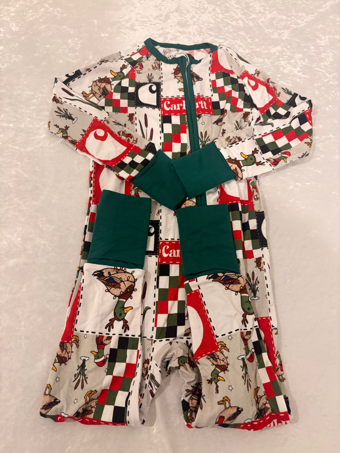 Christmas Mallard Patchwork Bamboo Two-Piece/Zippy