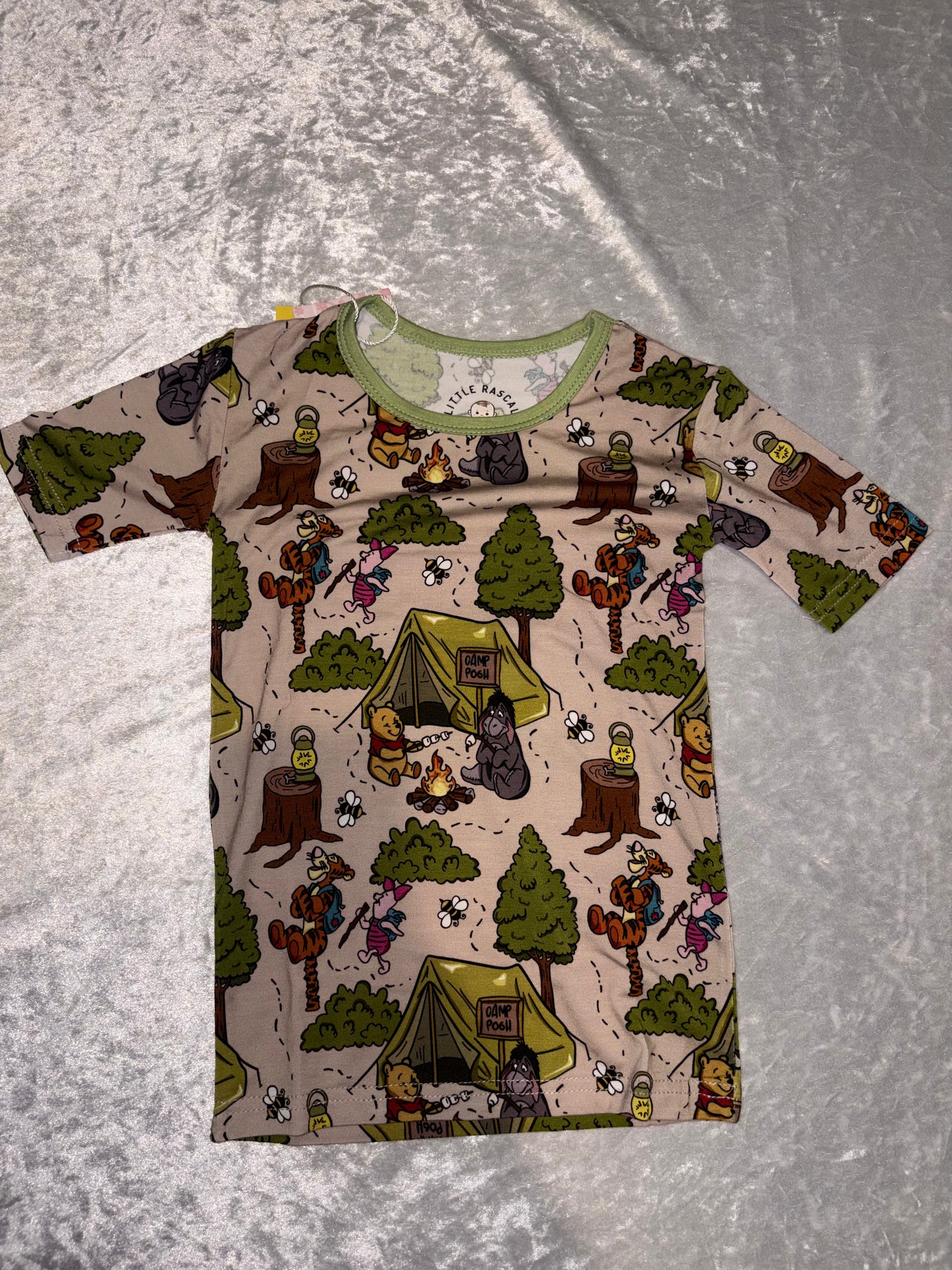 Camping Friends Bamboo Two-Piece Short Set