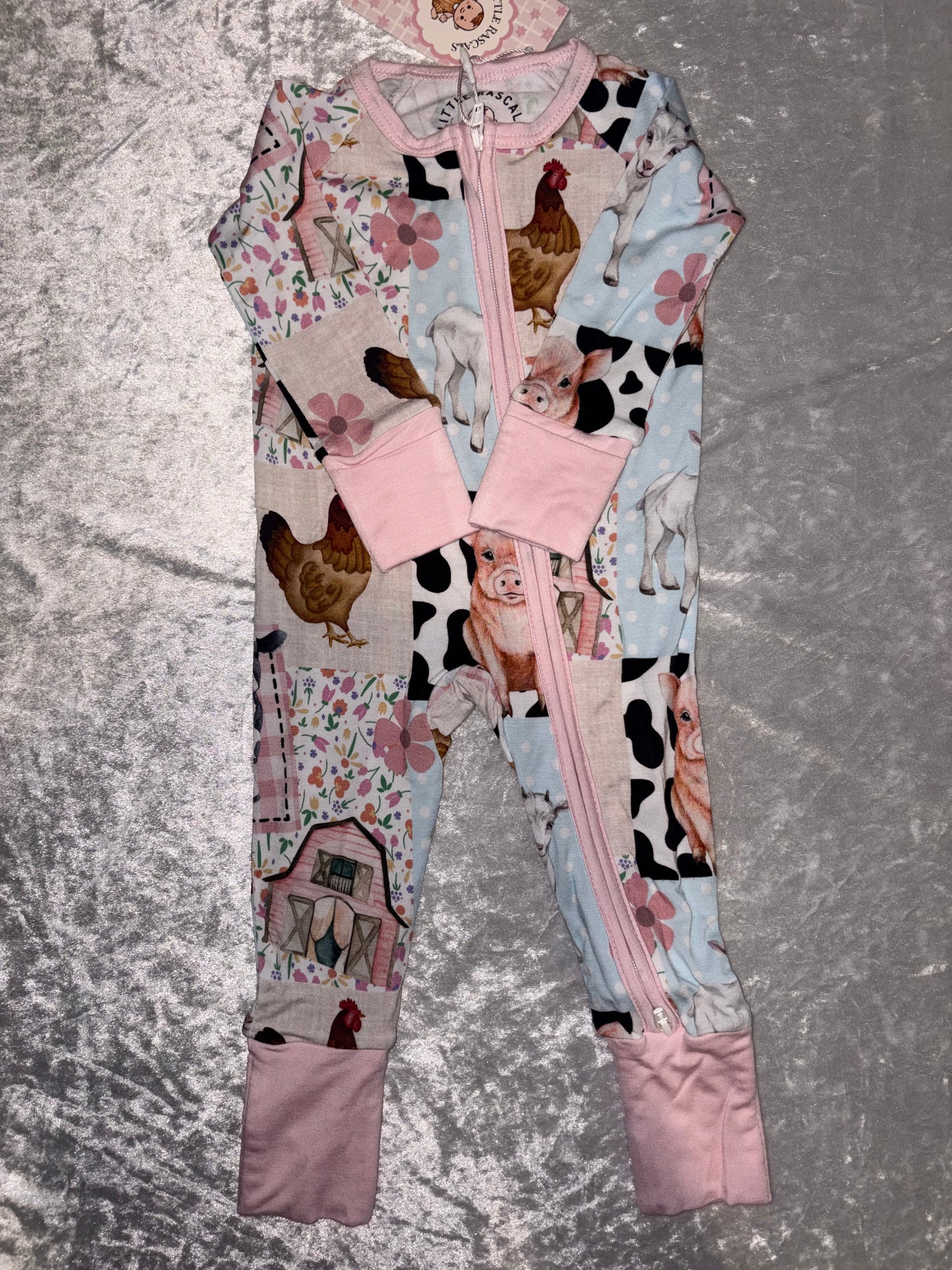 Farm Animals Bamboo Zippy