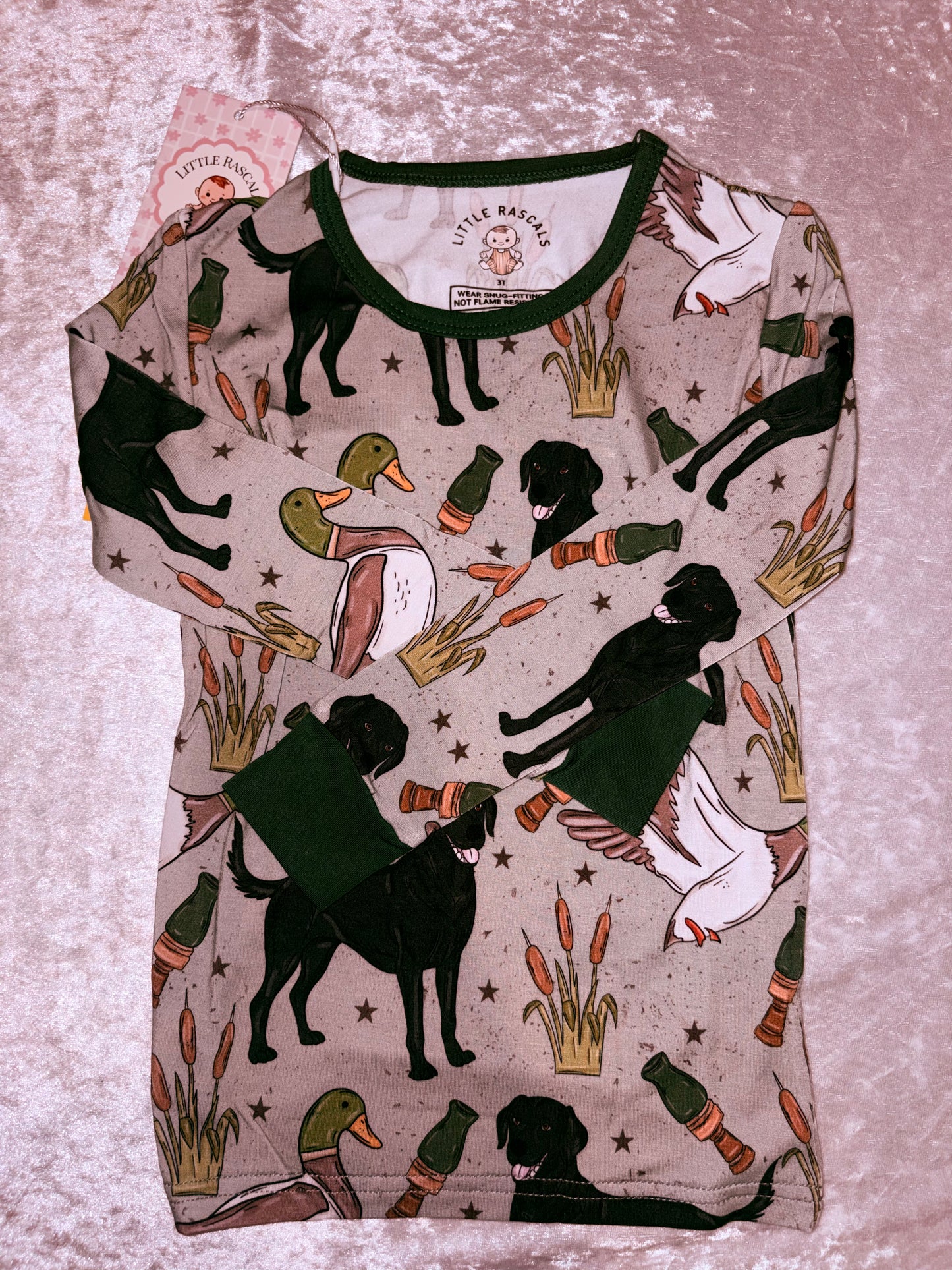 Ducks and Dogs Bamboo Two-Piece Set