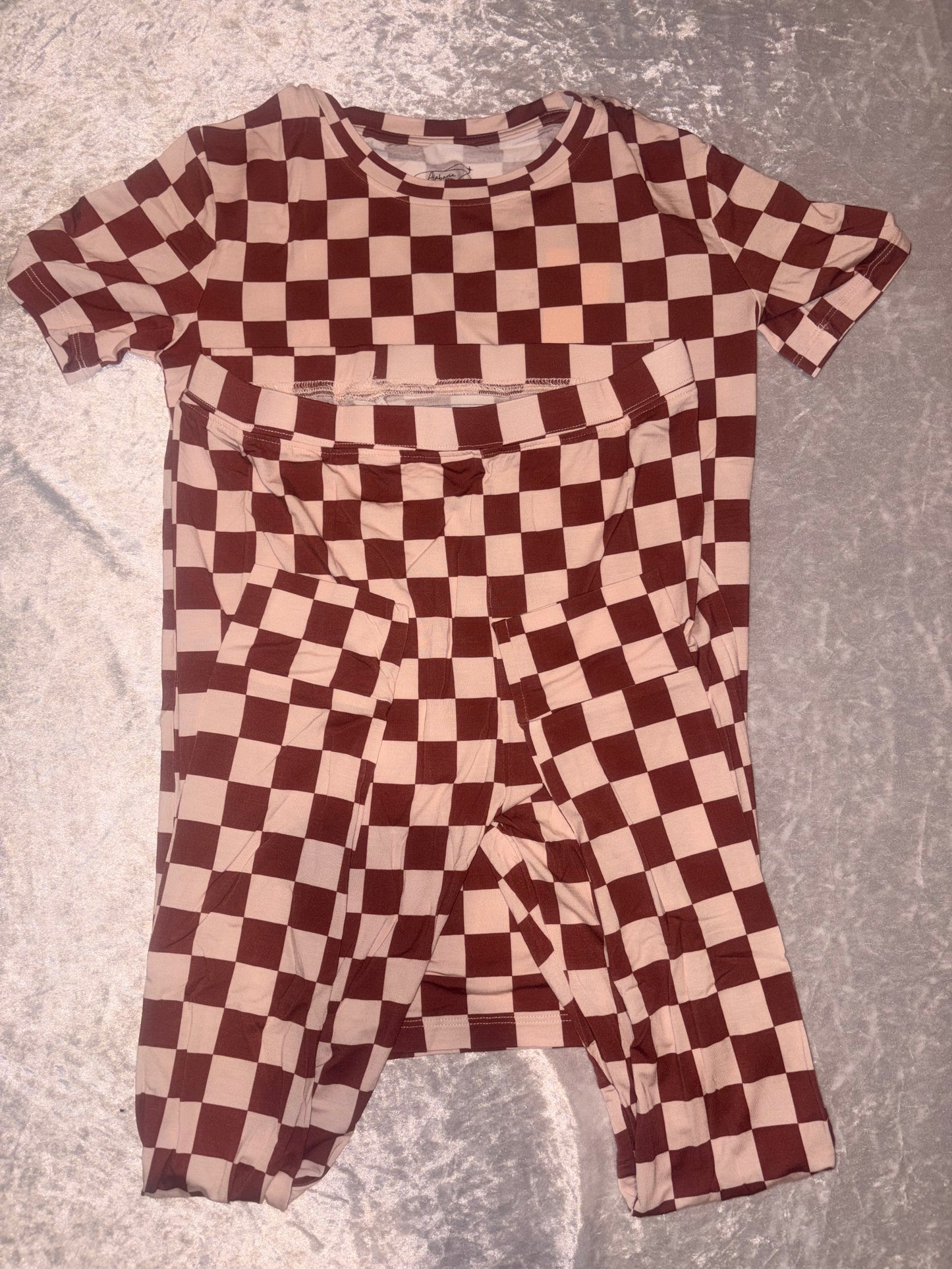 Checkered Out Bamboo Two-Piece Set