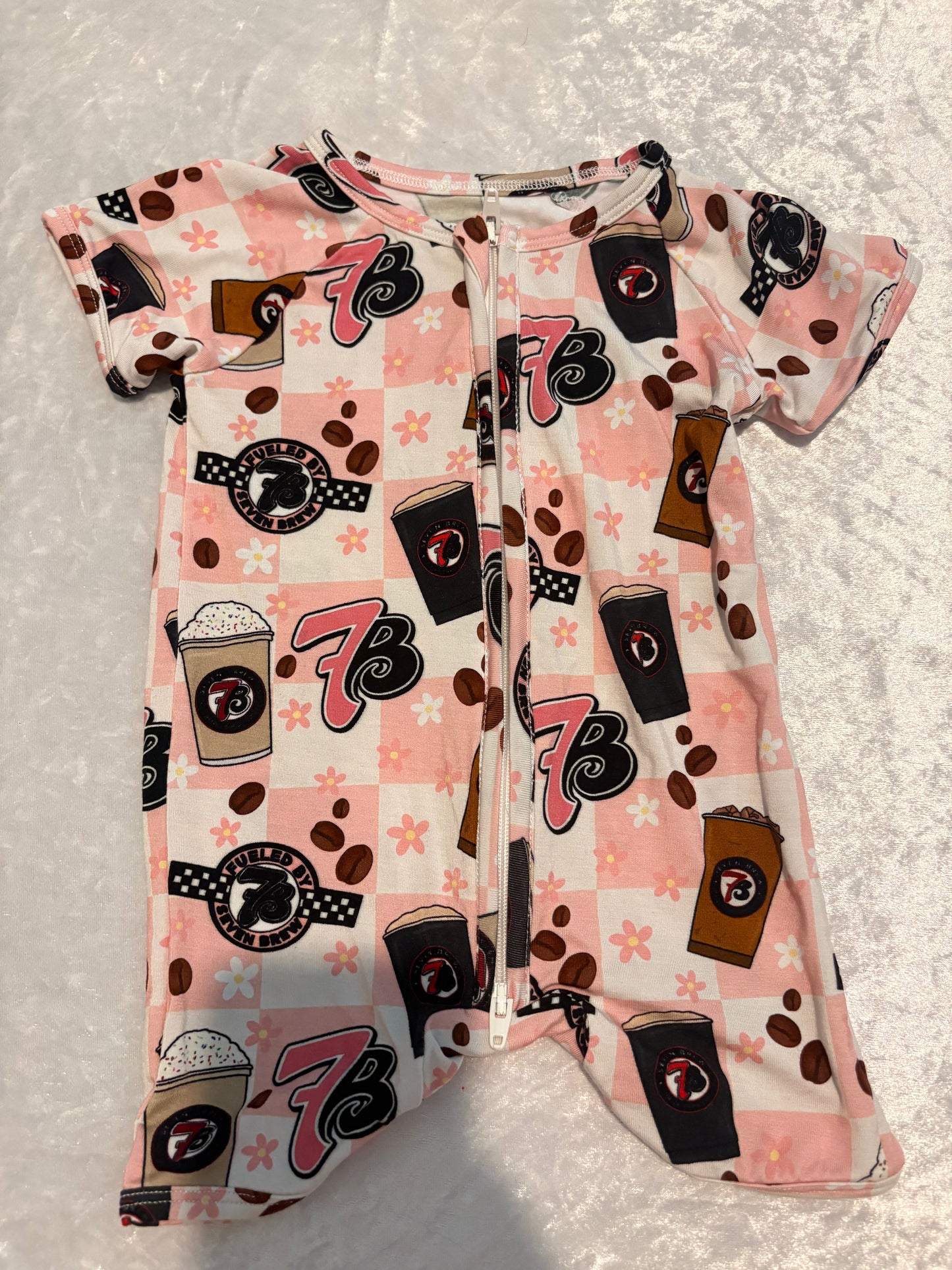 Checkered 7B Bamboo Two-Piece Short Set/Shortie