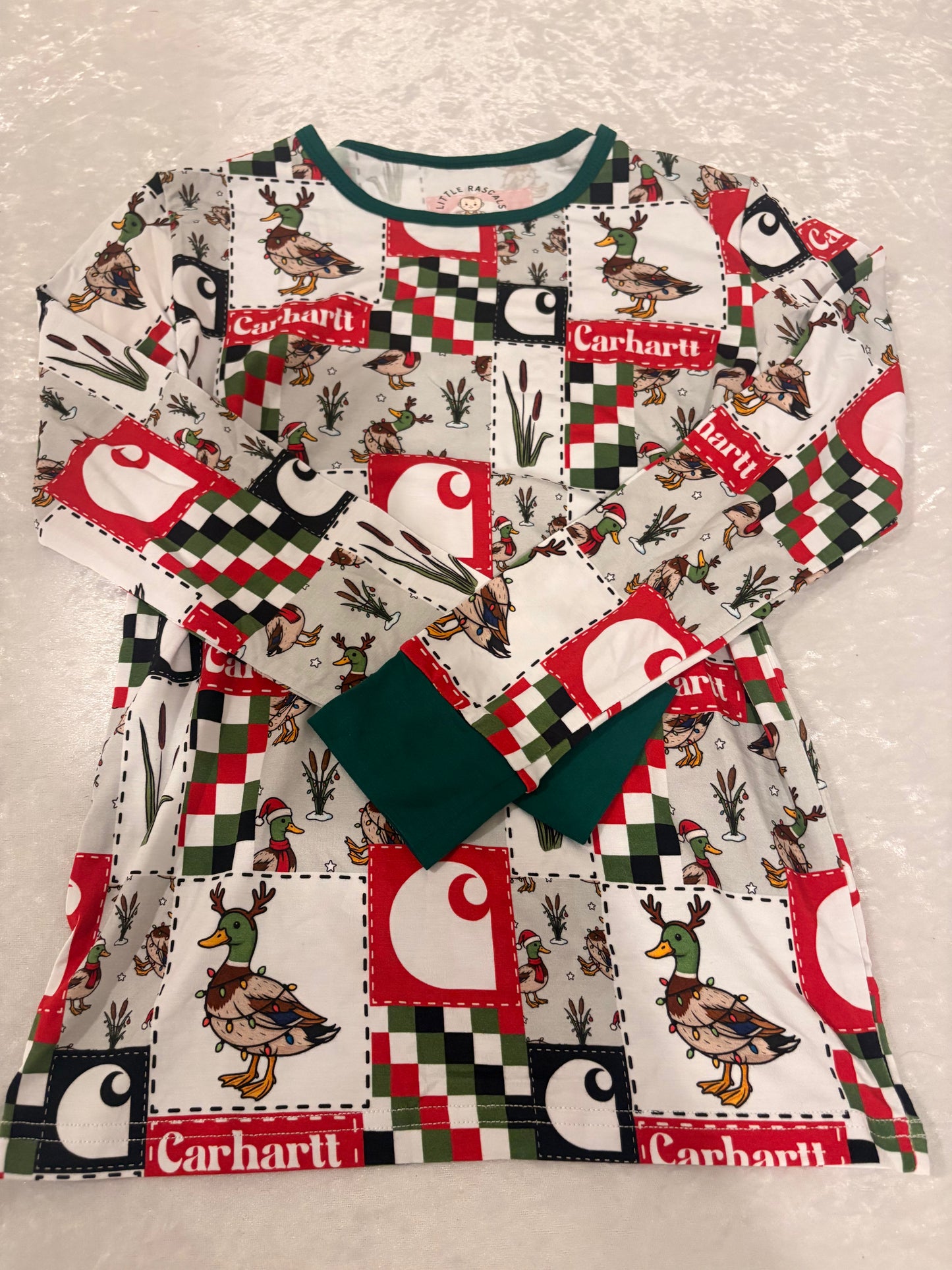 Christmas Mallard Patchwork Bamboo Two-Piece/Zippy