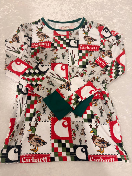 Christmas Mallard Patchwork Bamboo Two-Piece/Zippy